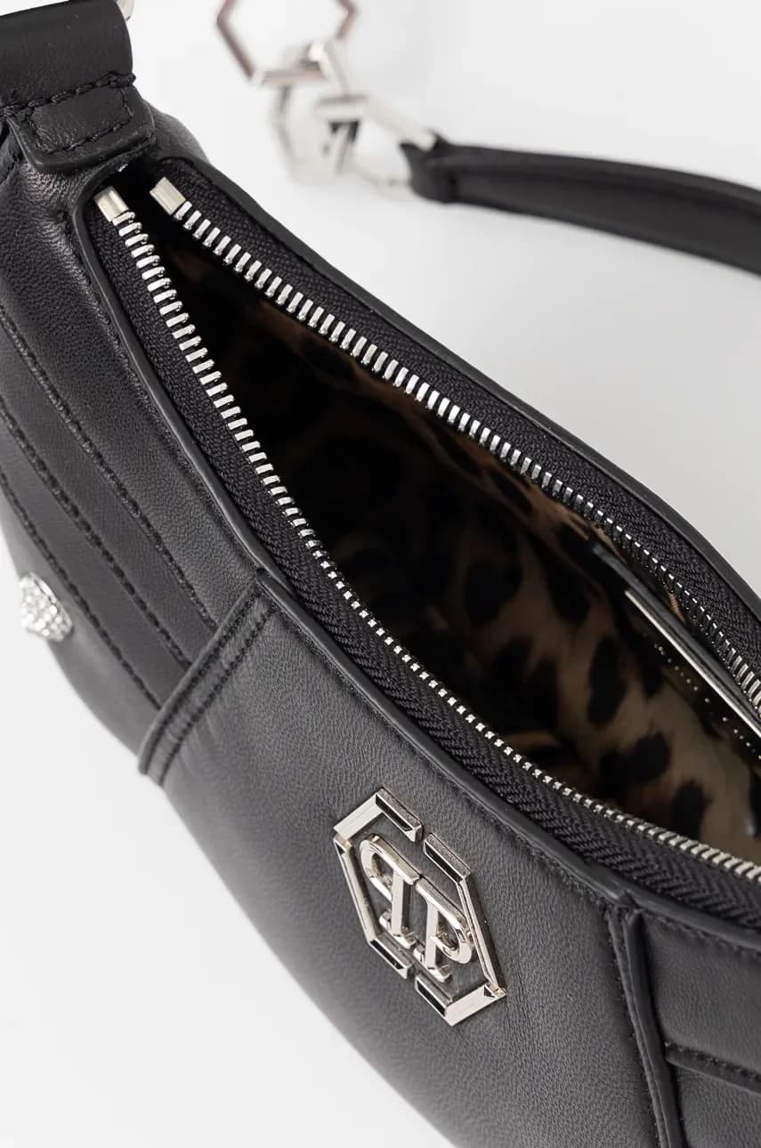 Кожаная сумка с оттенком шелка - фото 5