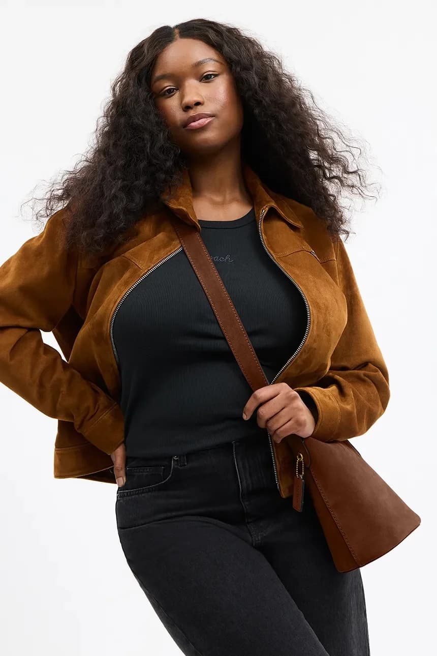 Замшевая сумка Bleecker Bucket 21 Suede - фото 11