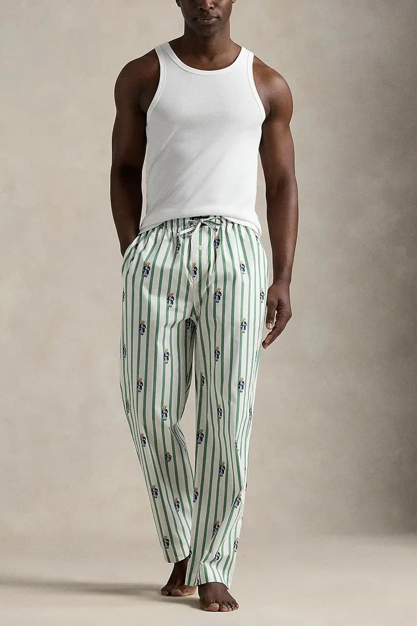 Хлопковые пижамные штаны - фото 3