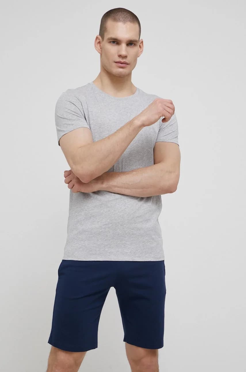 Хлопковая пижамная футболка - фото 2