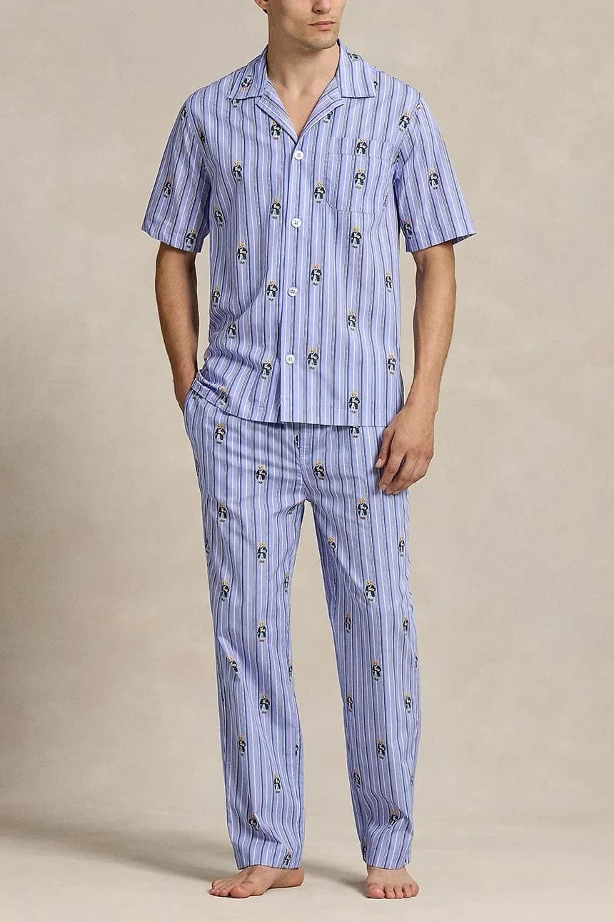 Хлопковая пижамная рубашка - фото 3