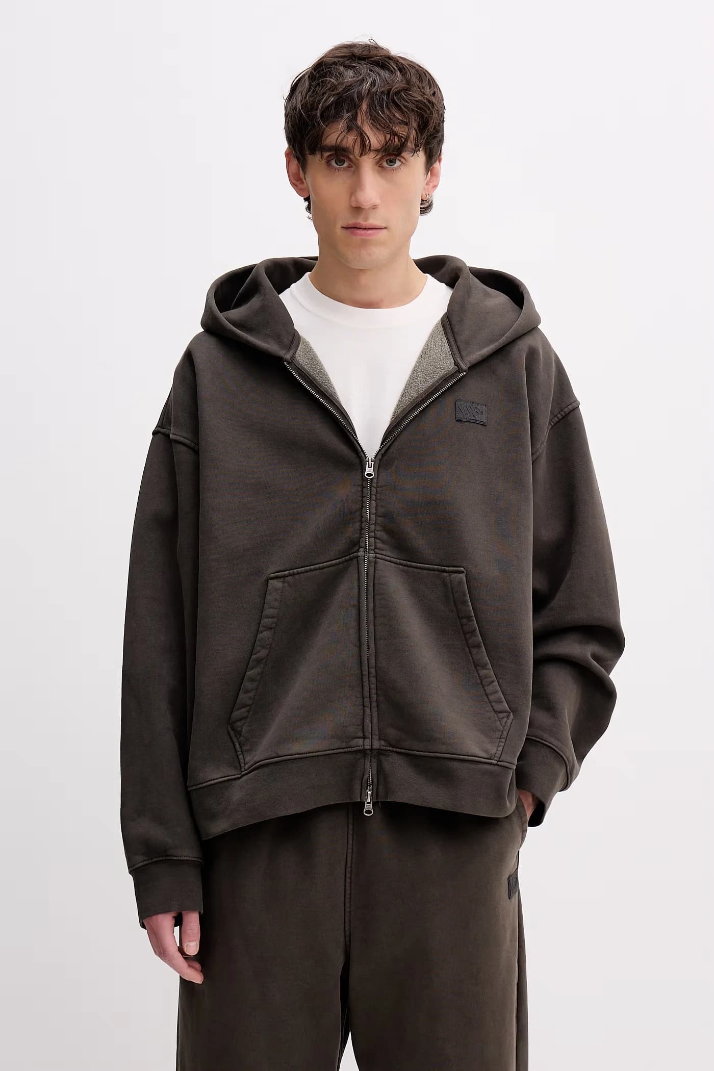 Мужская хлопковая худи премиум-класса LX с молнией во всю длину