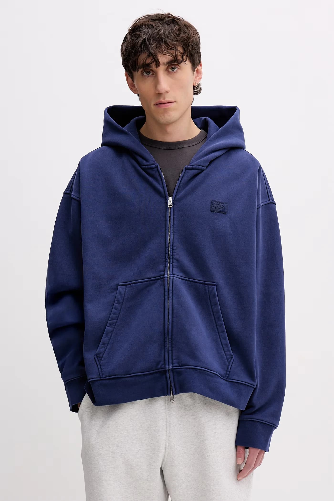 Мужская хлопковая худи премиум-класса LX с молнией во всю длину