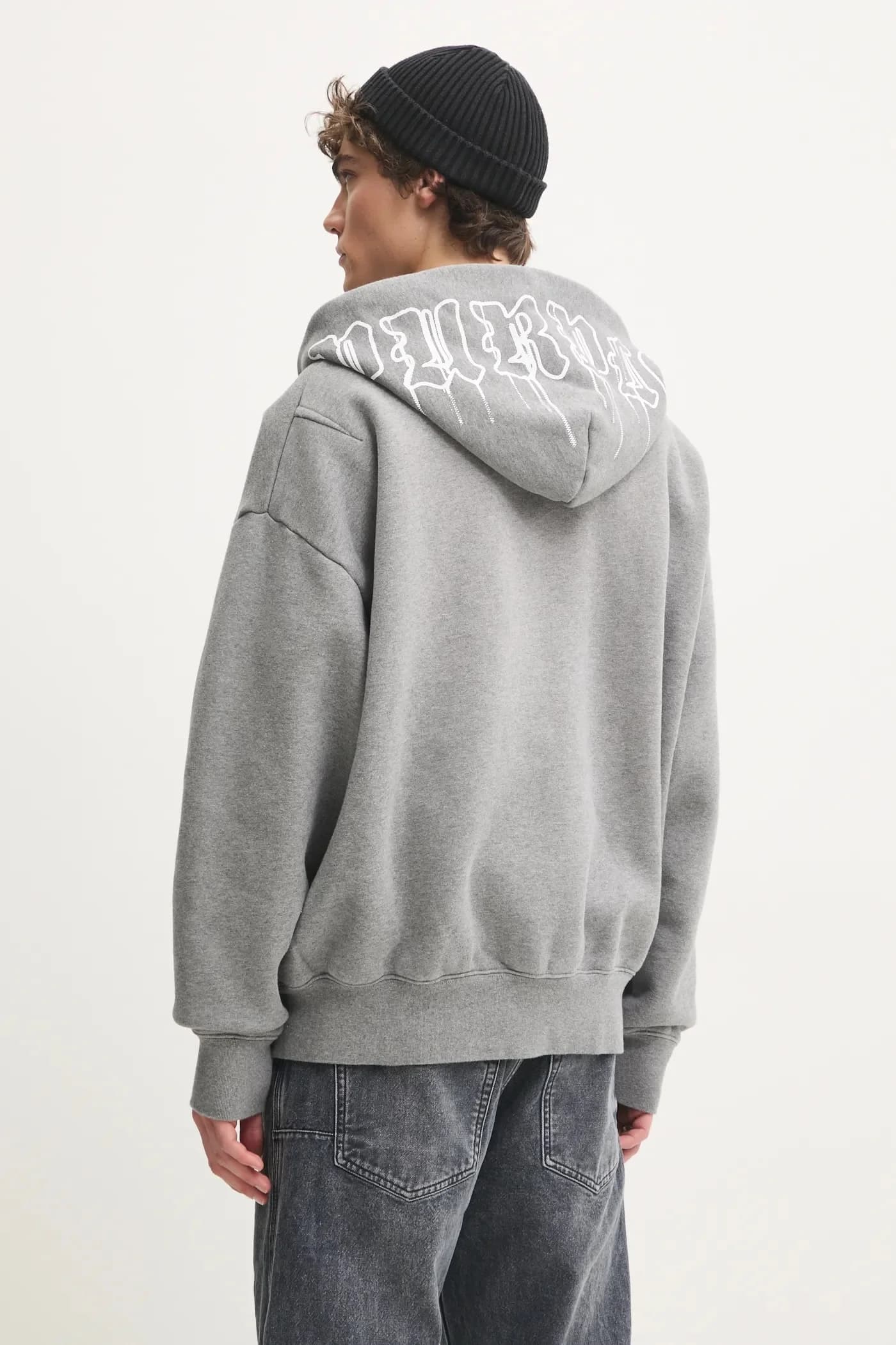 Хлопковая толстовка HWT FLEECE ZIP FRONT HOODY - фото 3