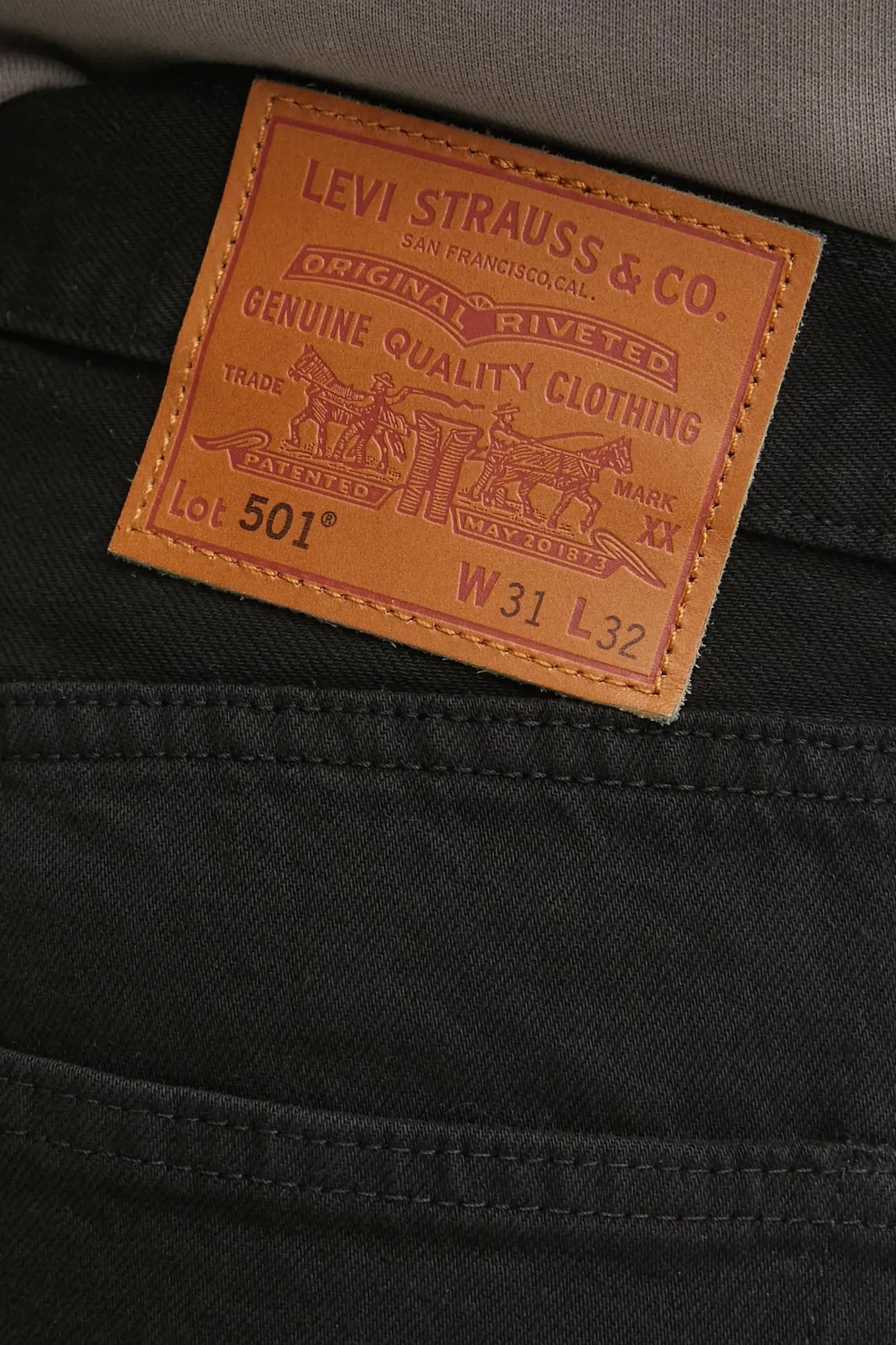 501® джинсы LEVIS®ORIGINAL FIT черные для мужчин - фото 4