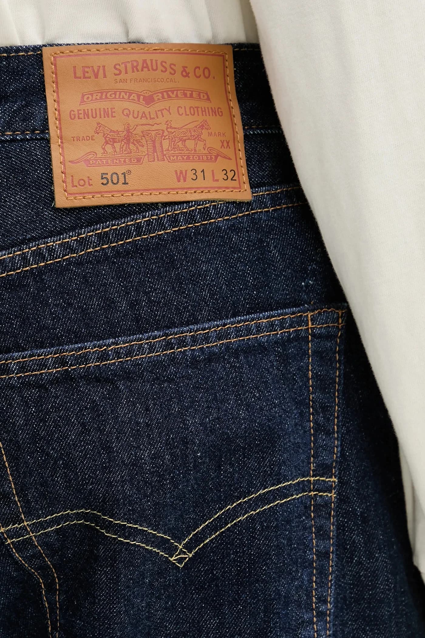 501® джинсы LEVIS®ORIGINAL FIT военно-морской для мужчин - фото 4