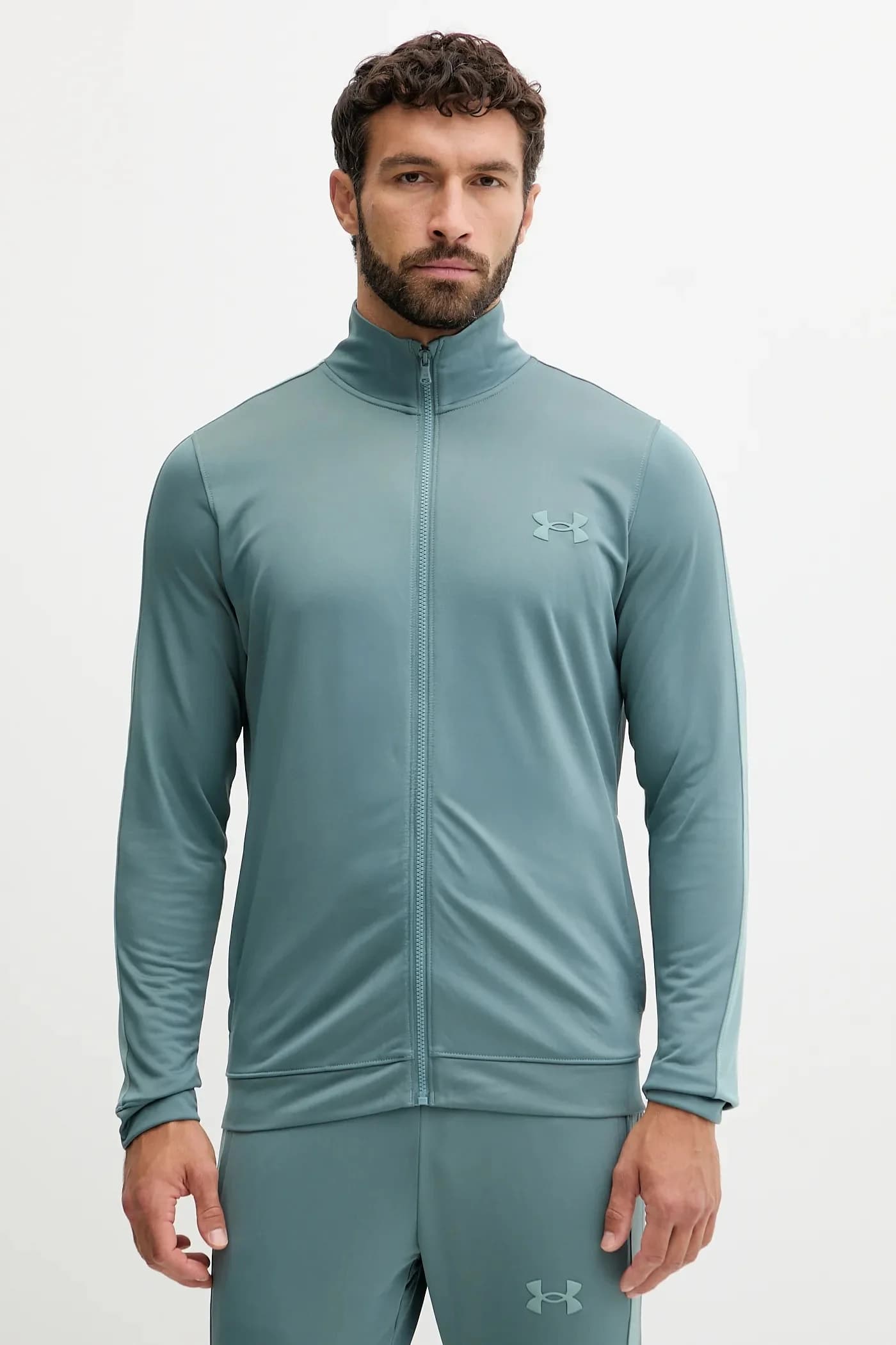 Спортивный спортивный костюм Knit Track Suit зеленый для мужчин - фото 3