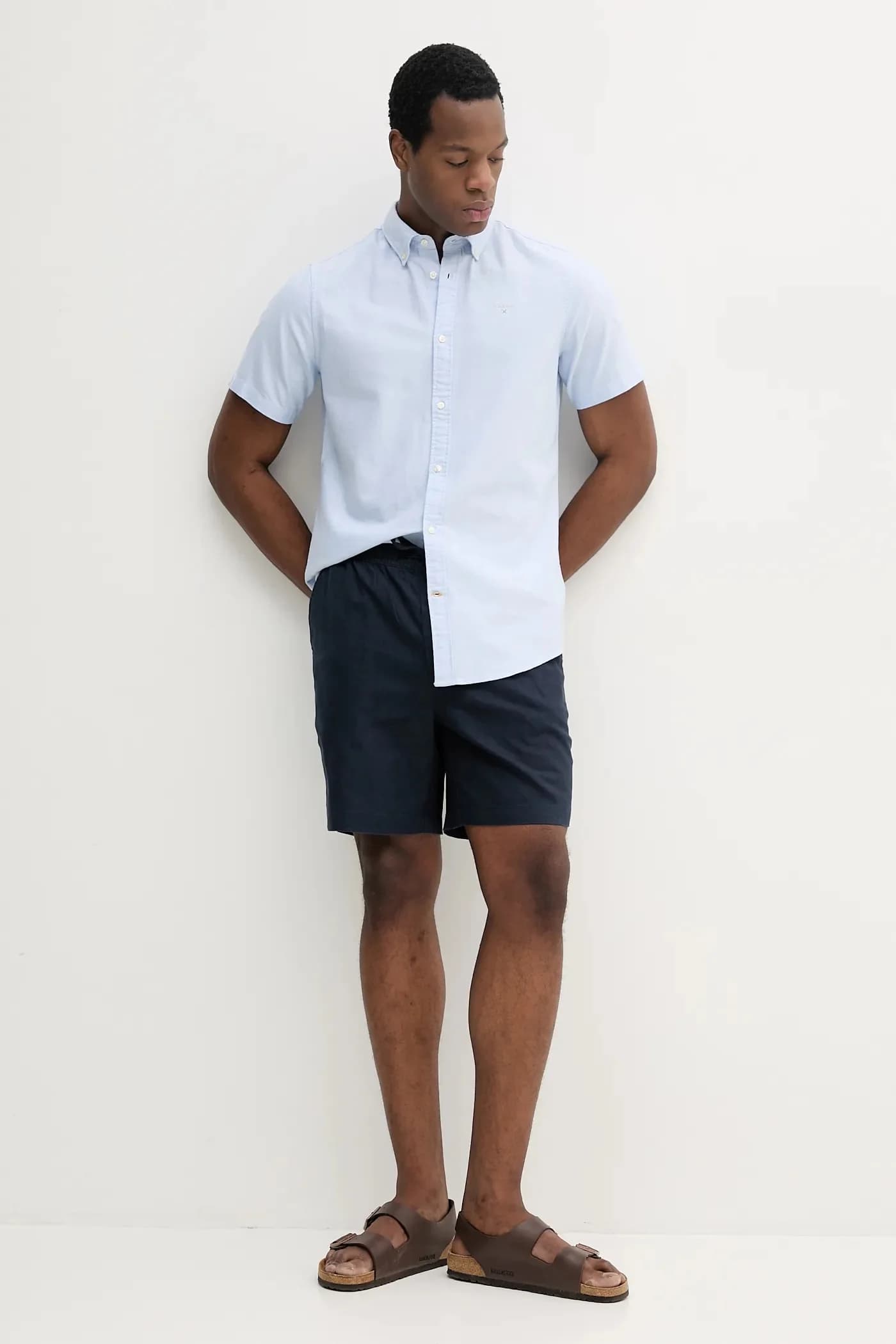 Мужская хлопковая оксфордская рубашка Oxtown S/S Tailored Shirt - фото 2