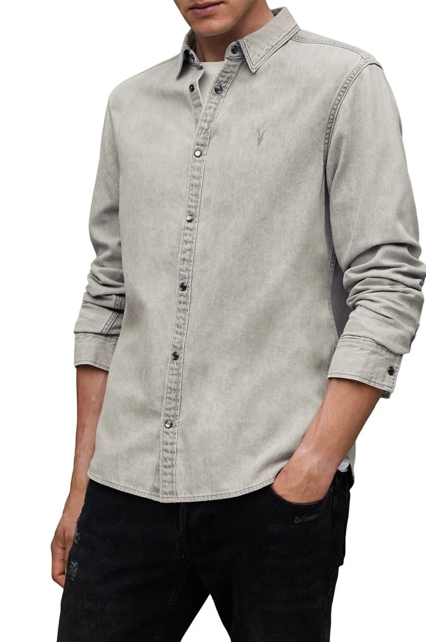 джинсовая рубашка GLEASON LS SHIRT - фото 3