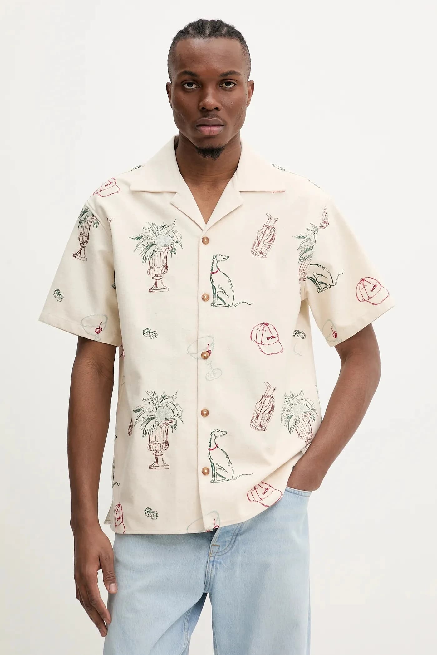 Хлопковая рубашка La Chemise Brodee Country Club