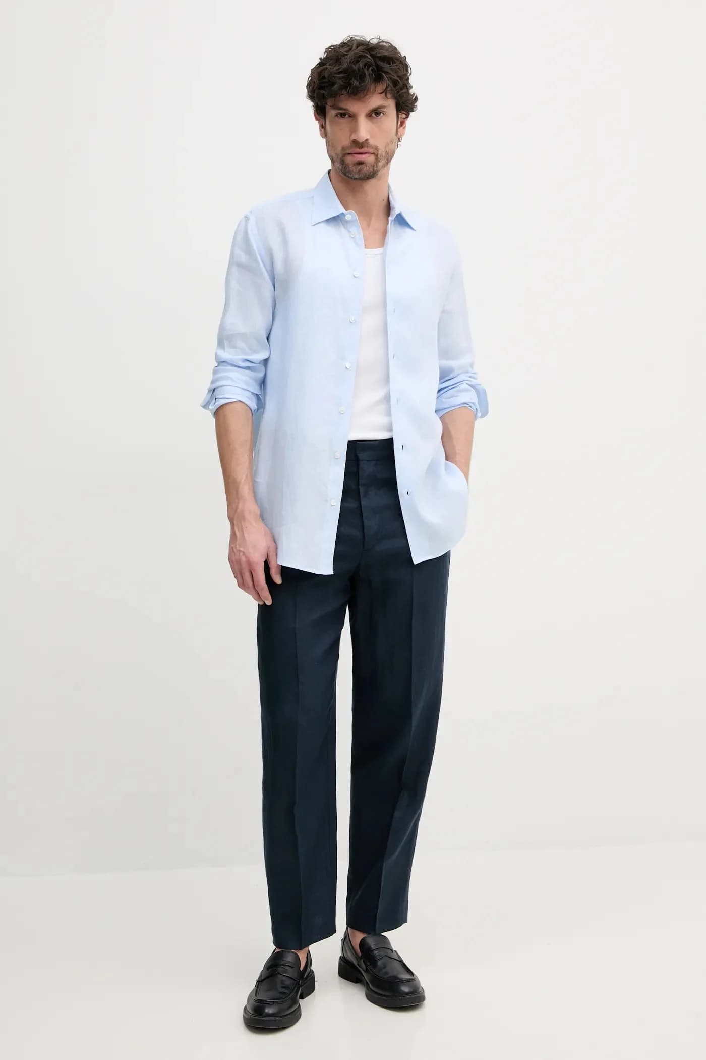 Льняная рубашка - фото 2