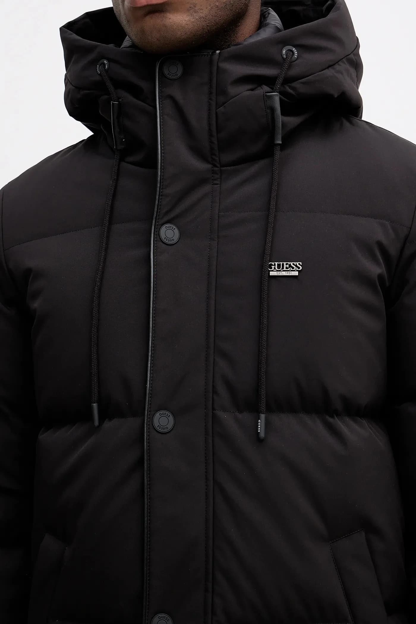 Пуховик черный для мужчин - фото 5