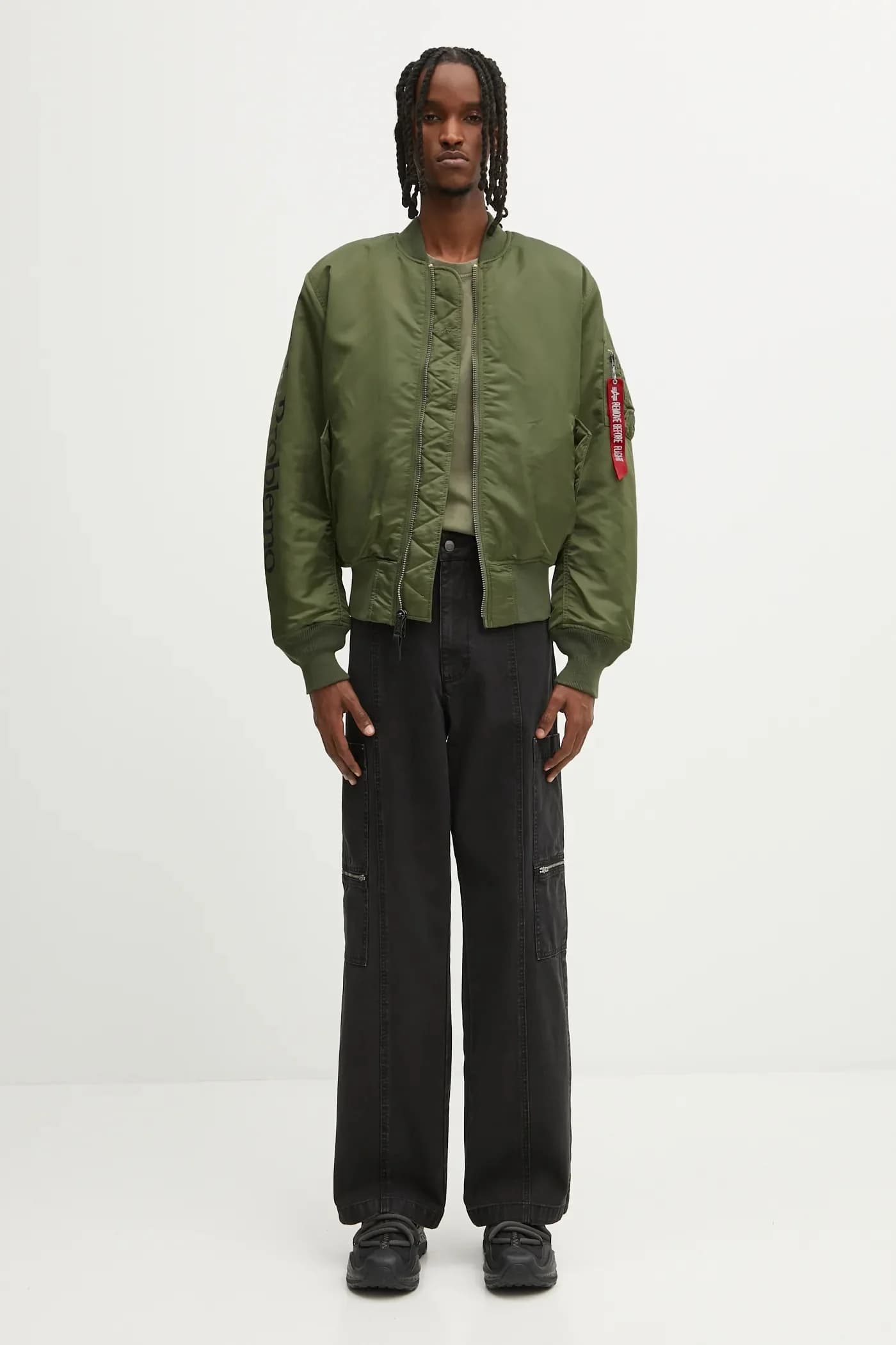 Двусторонний бомбер No Problemo x Alpha Industries No War MA-1 - фото 7