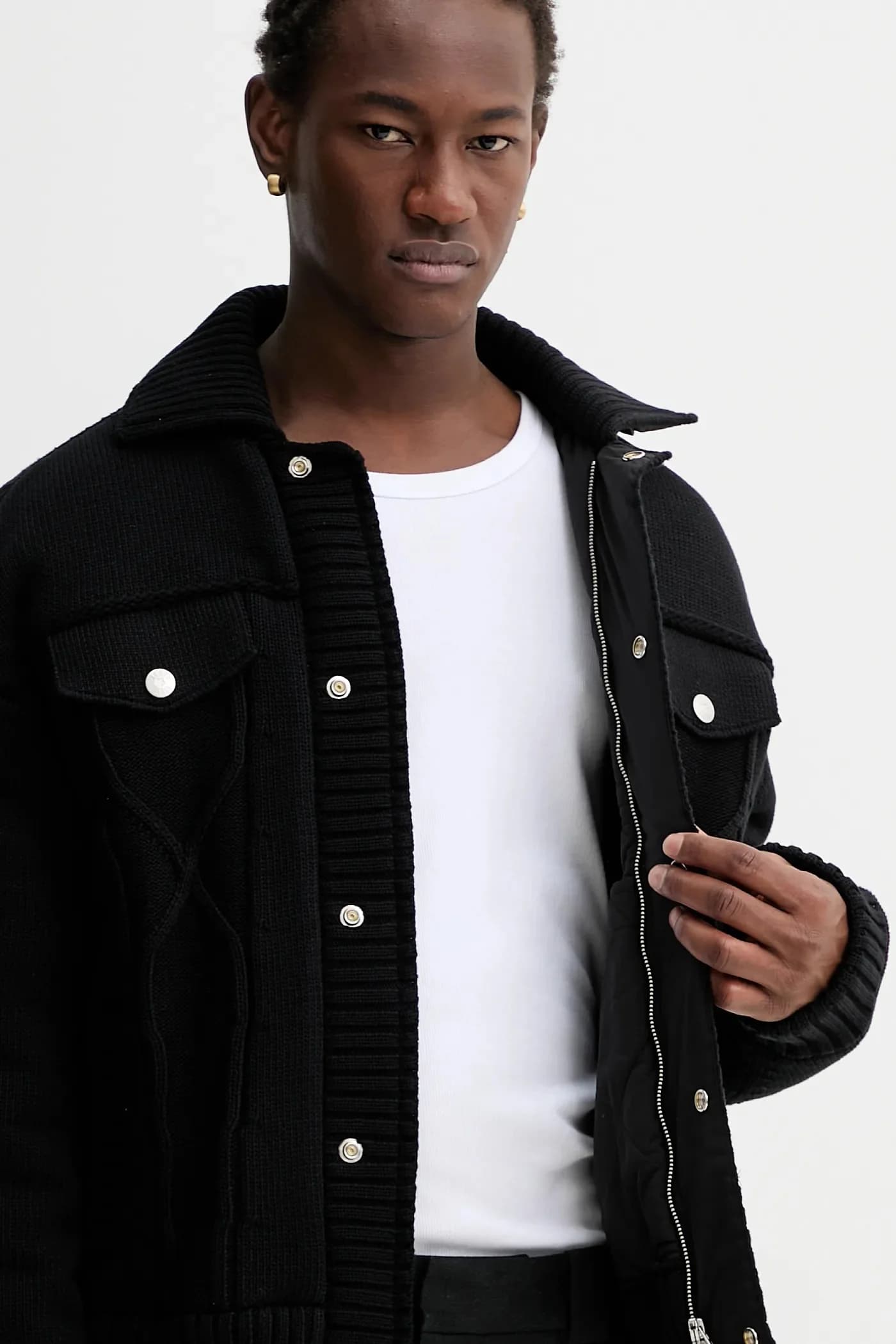 Вязаный пуховик - фото 8