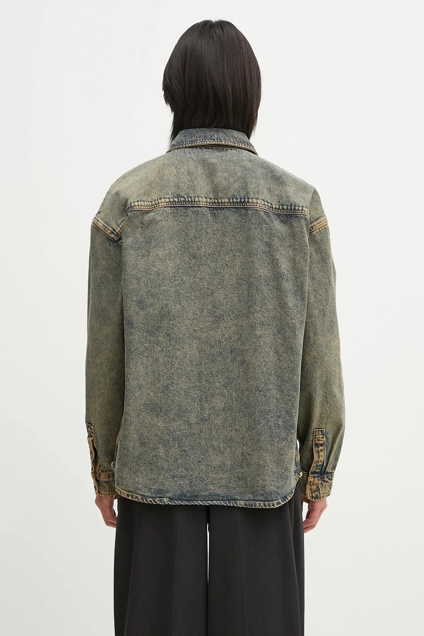 Houston Ls Shirt Желтая джинсовая куртка Fade Indigo - фото 3