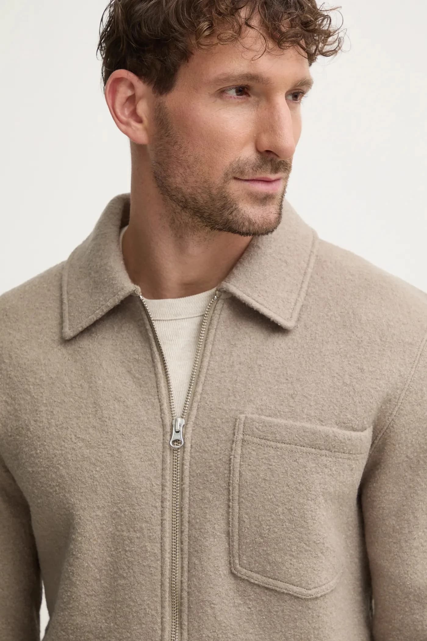 Шерстяная куртка-рубашка - фото 4