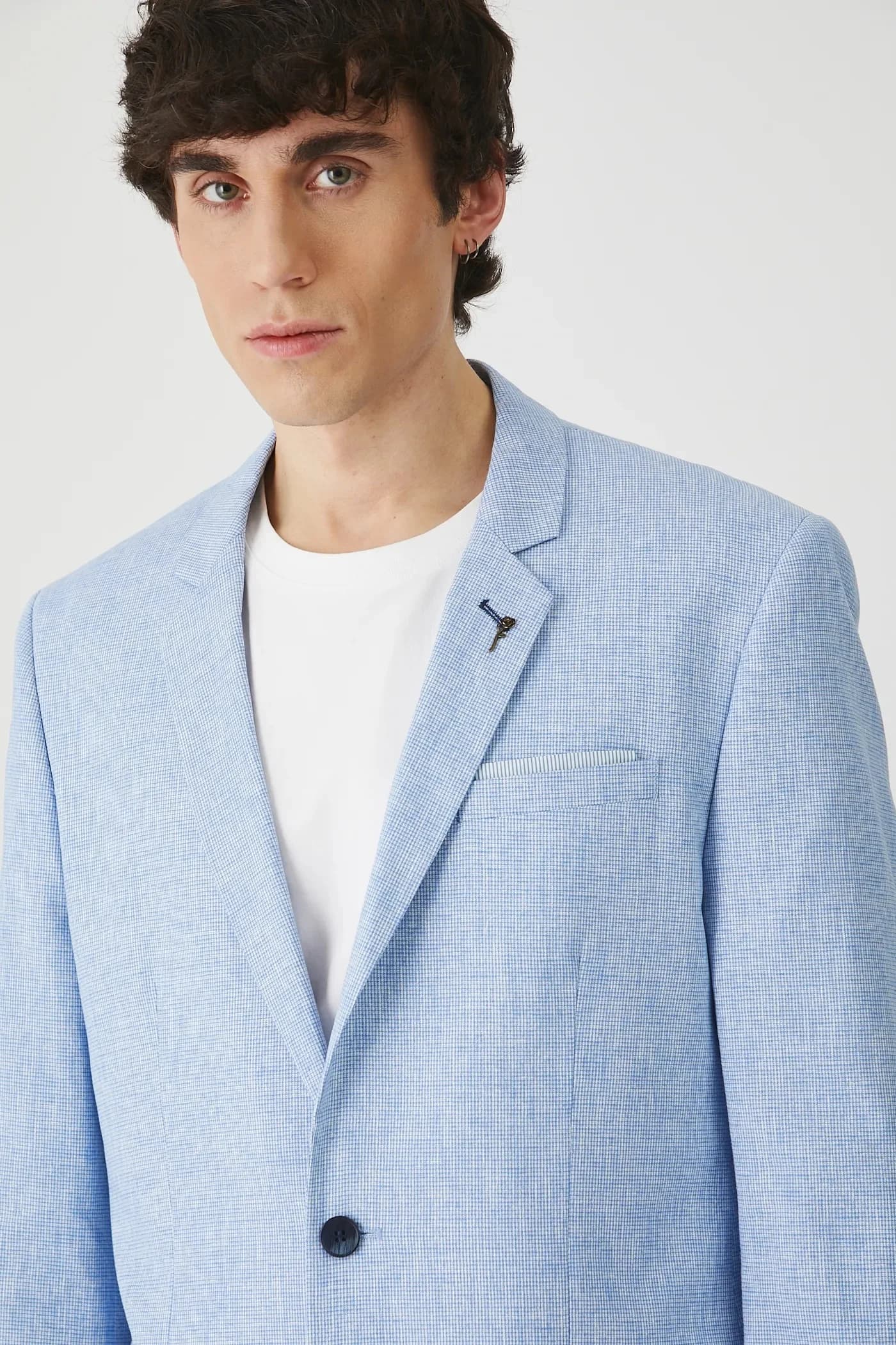 Пиджак из смесового льна - фото 4