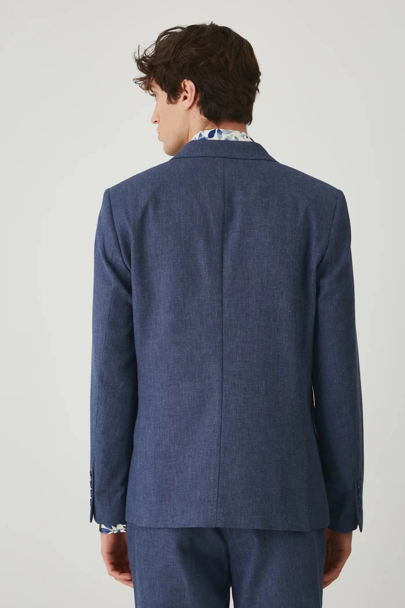 Пиджак из смесового льна - фото 3