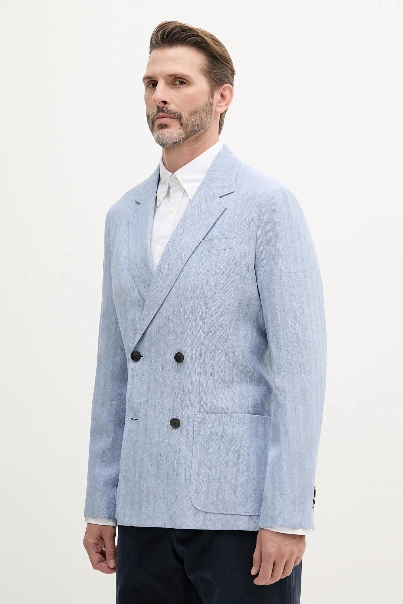 Пиджак из смесового льна