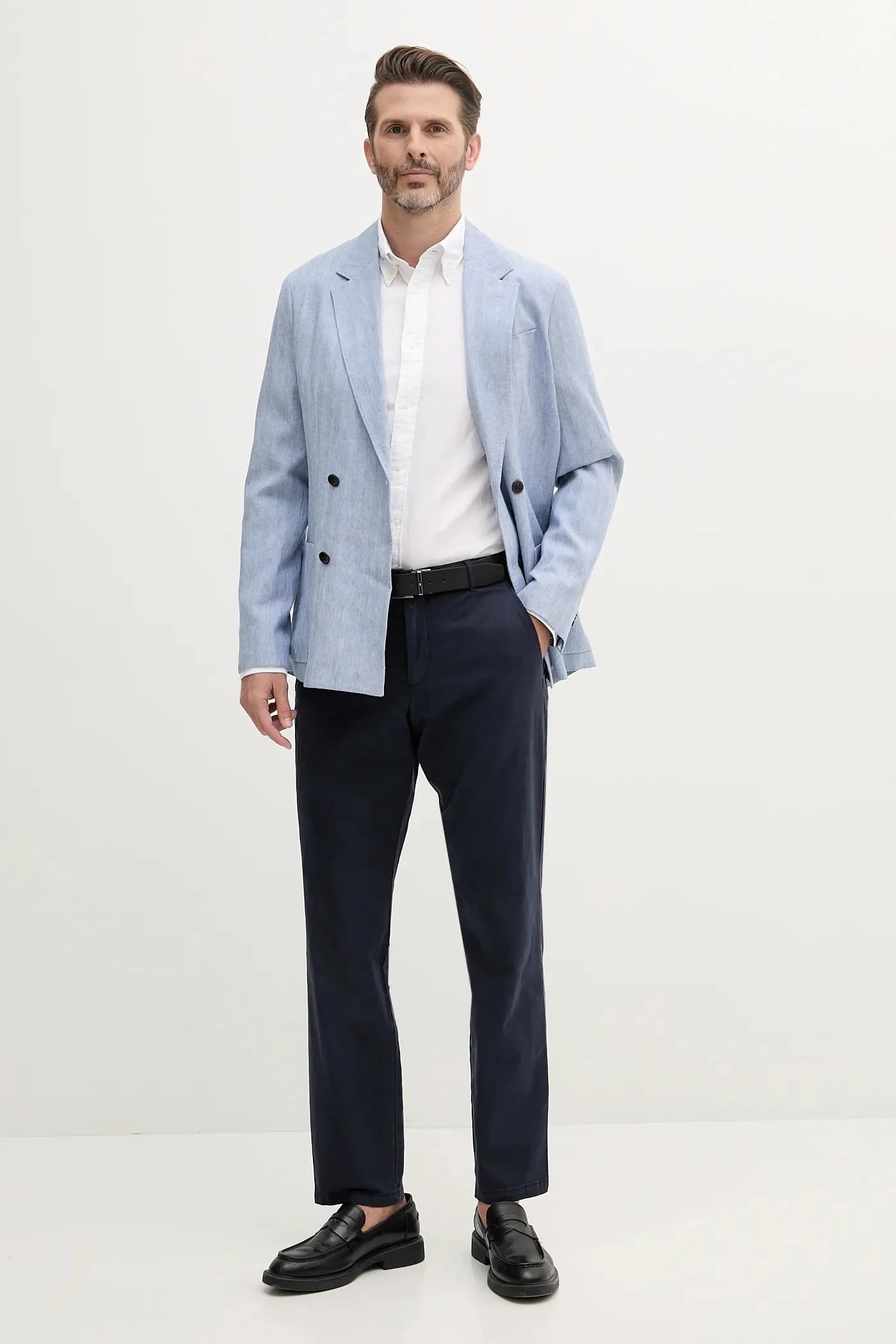 Пиджак из смесового льна - фото 2