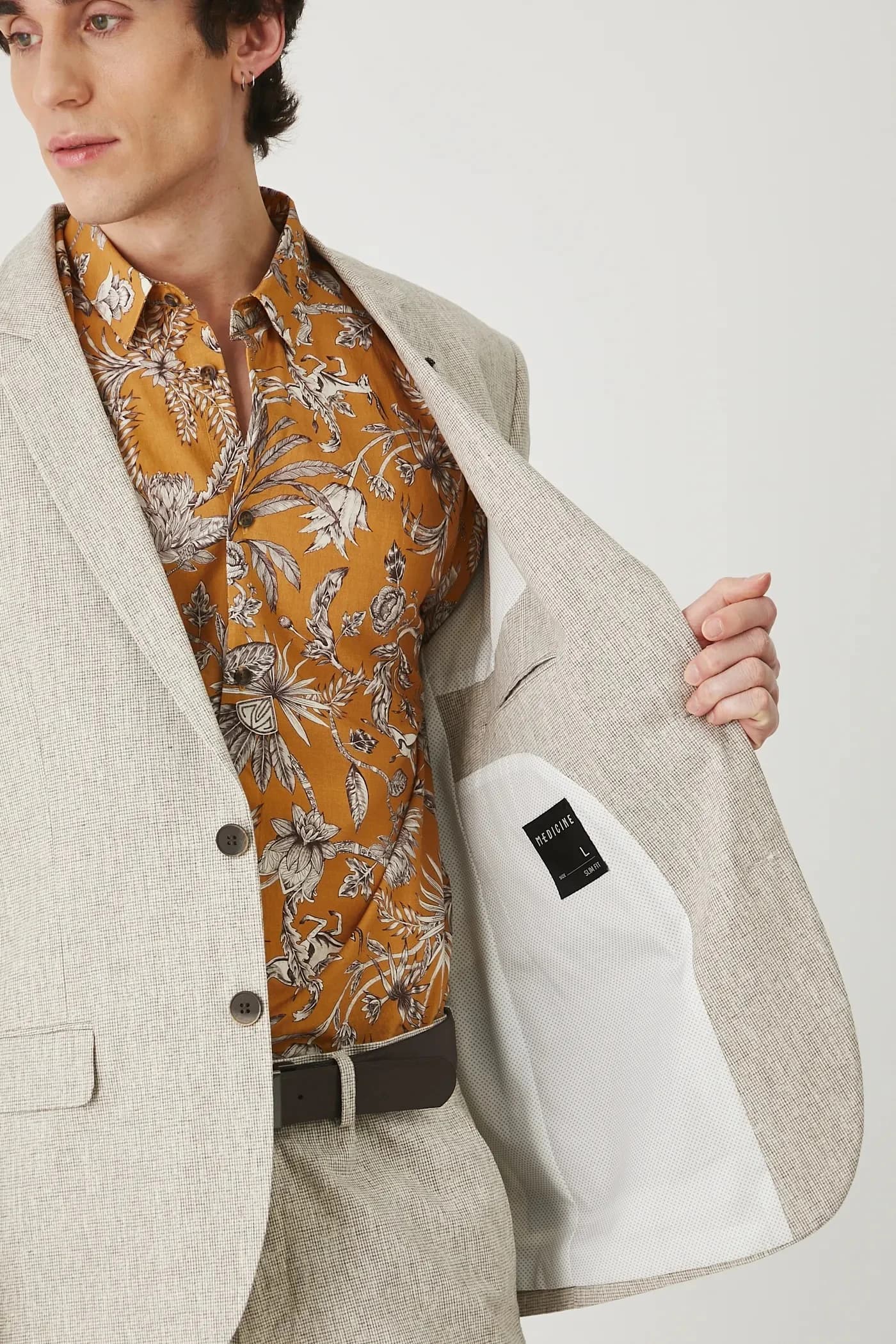 Пиджак из смесового льна - фото 6