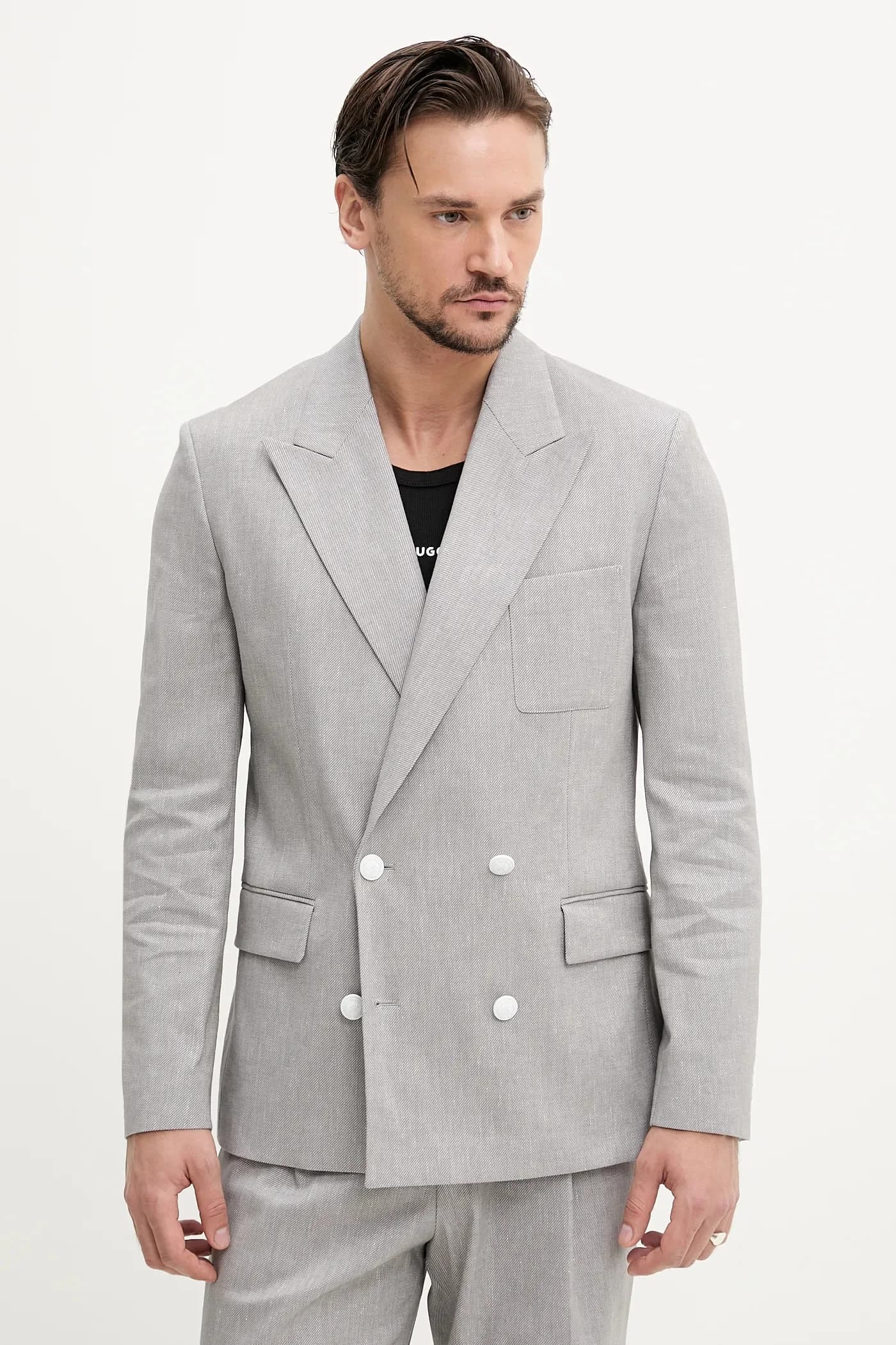 Пиджак из смесового льна