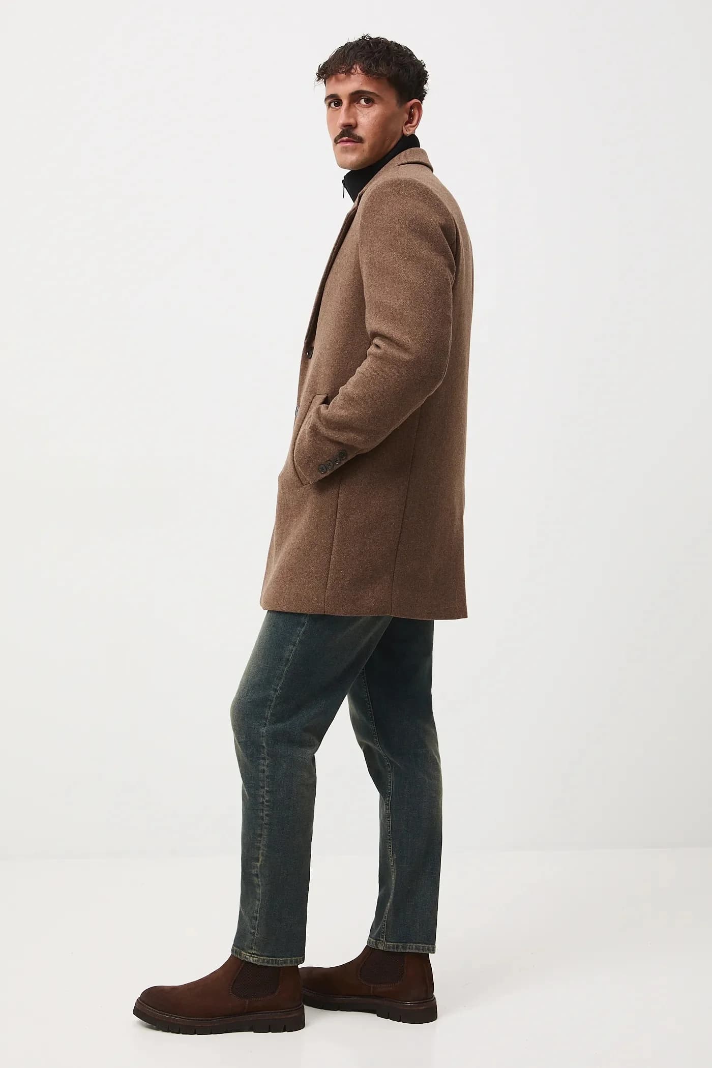 Пальто из смесовой шерсти - фото 2