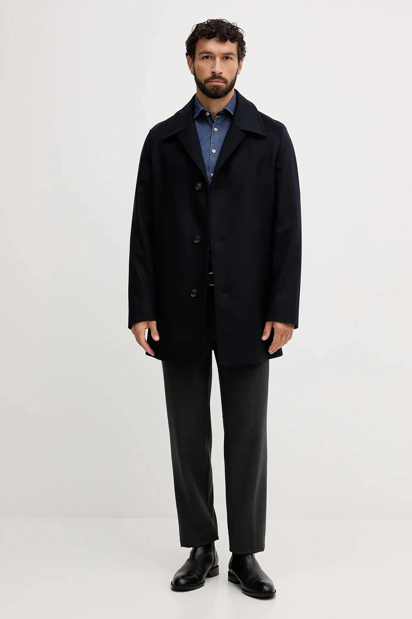 Шерстяное пальто H-Clark-Bib-S-254 - фото 2