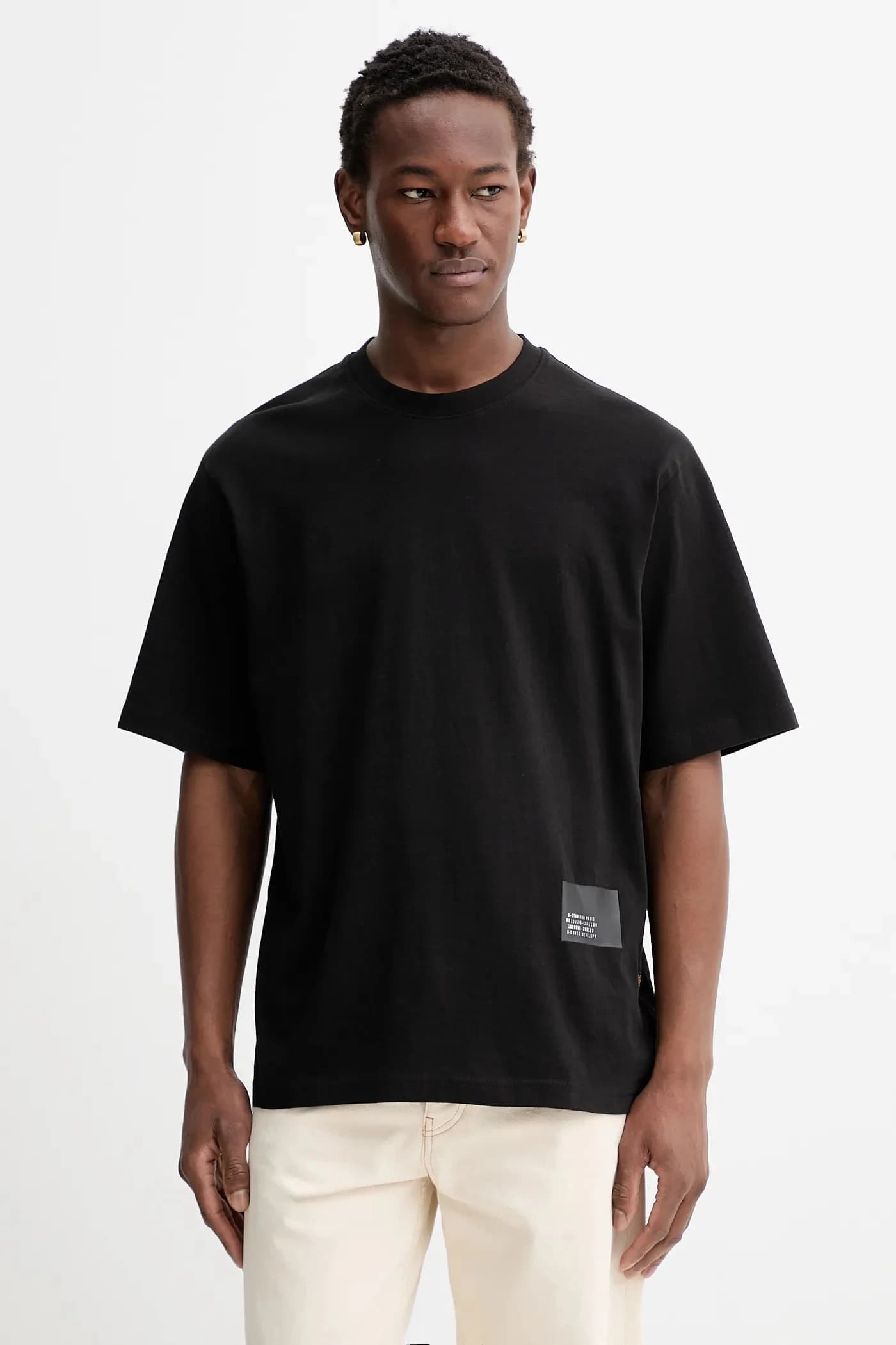 Хлопковая футболка свободного кроя с логотипом Badge