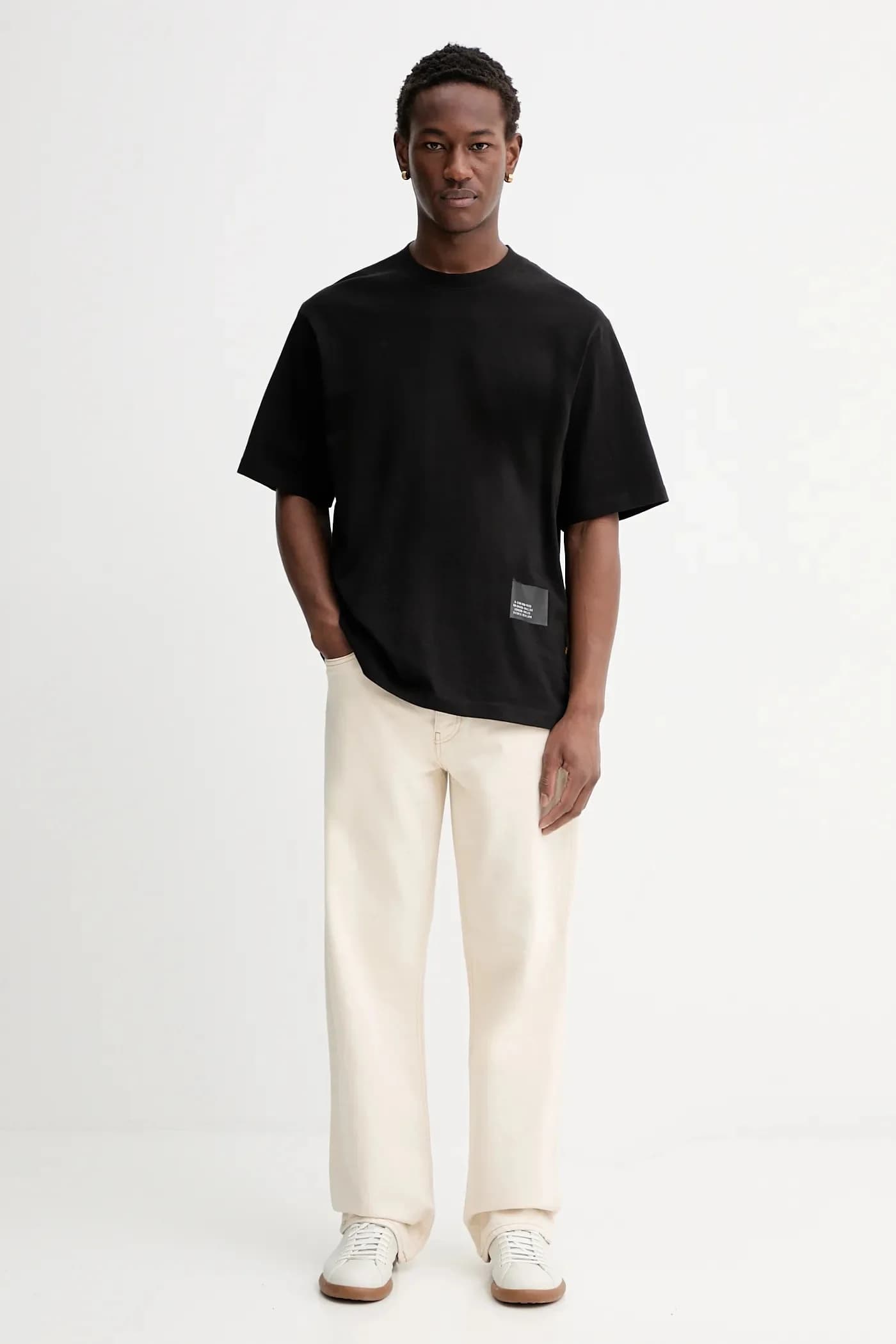 Хлопковая футболка свободного кроя с логотипом Badge - фото 2