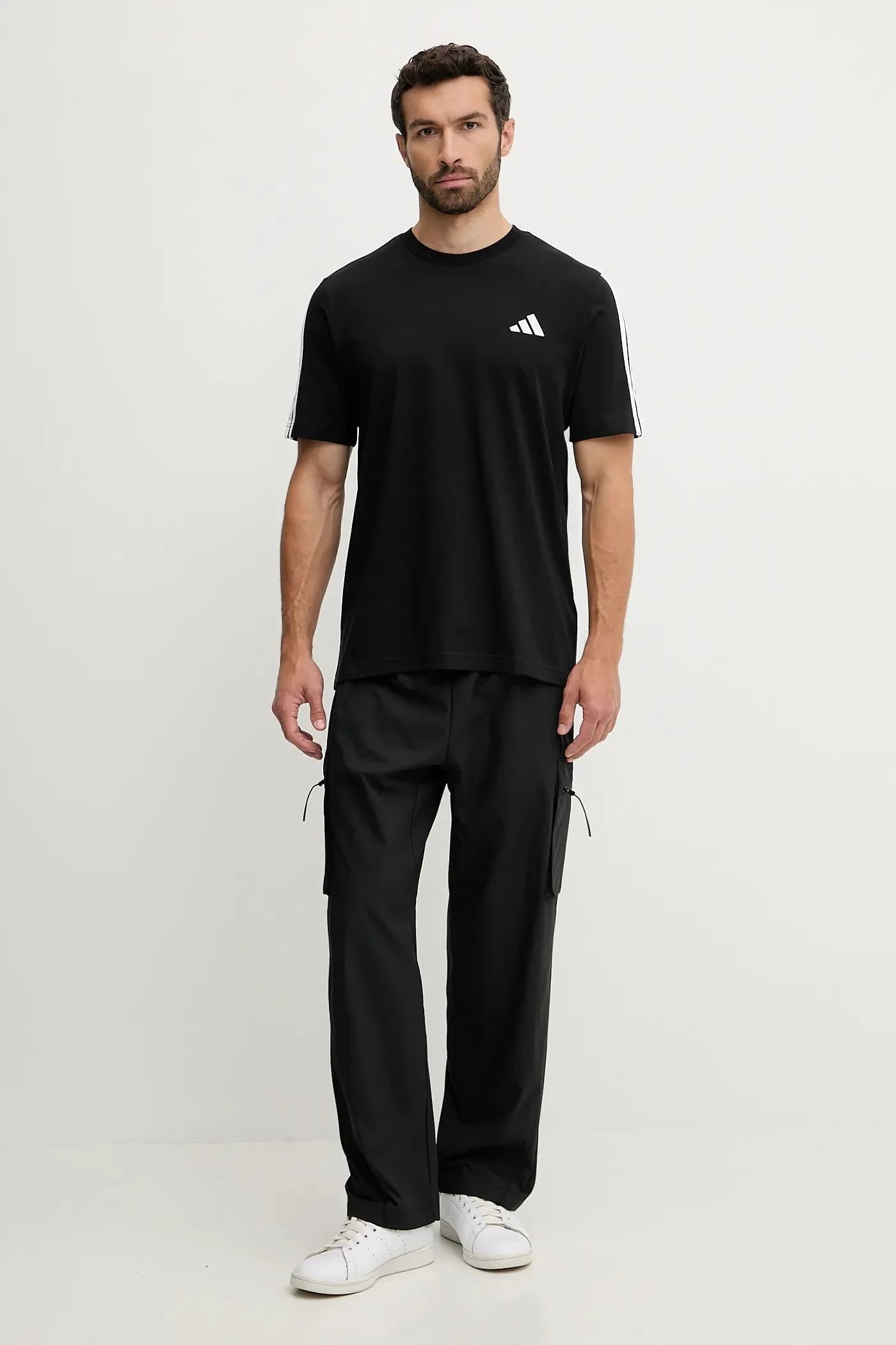 Хлопковая футболка с 3 полосками - фото 2