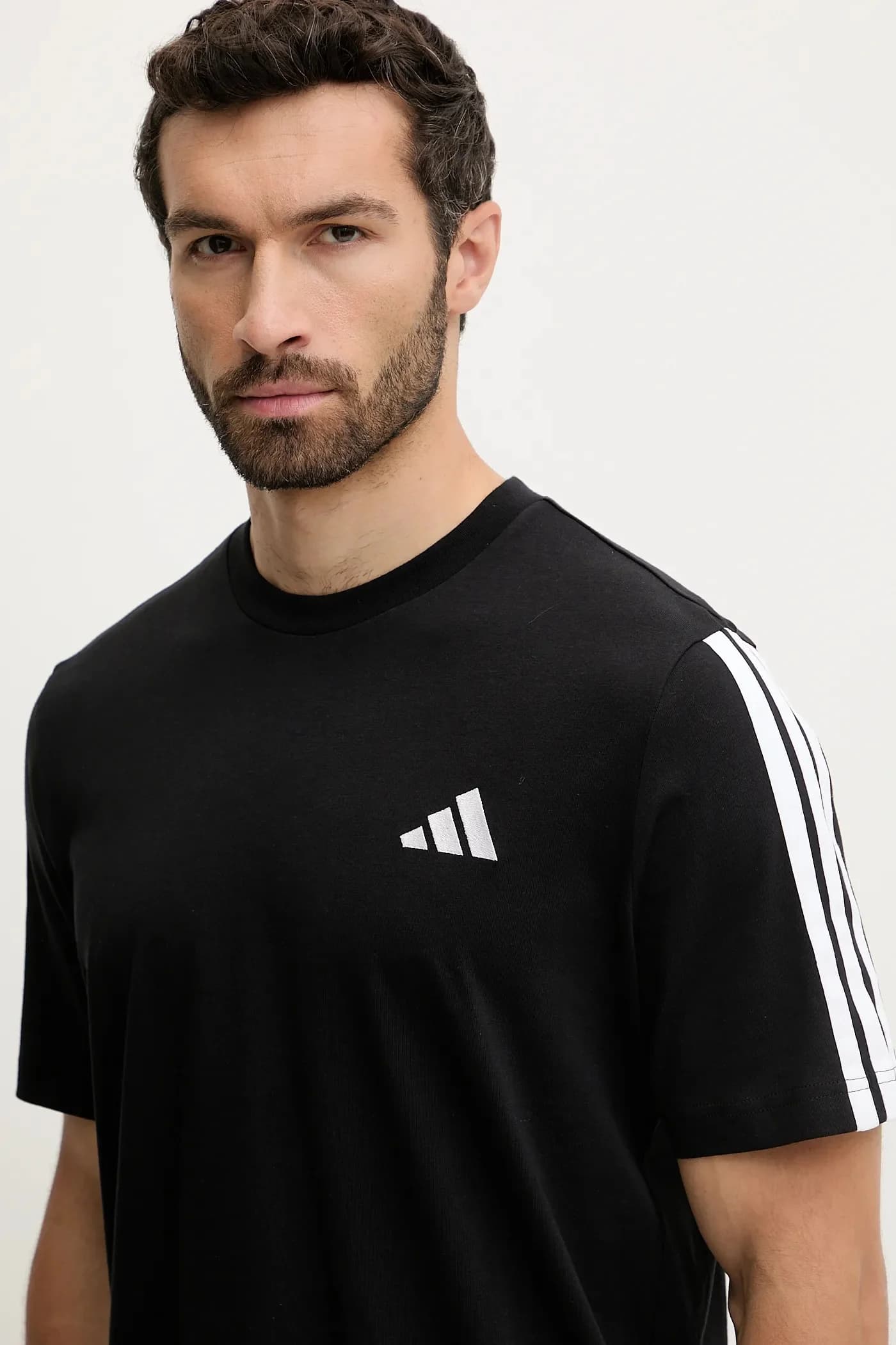 Хлопковая футболка с 3 полосками - фото 4