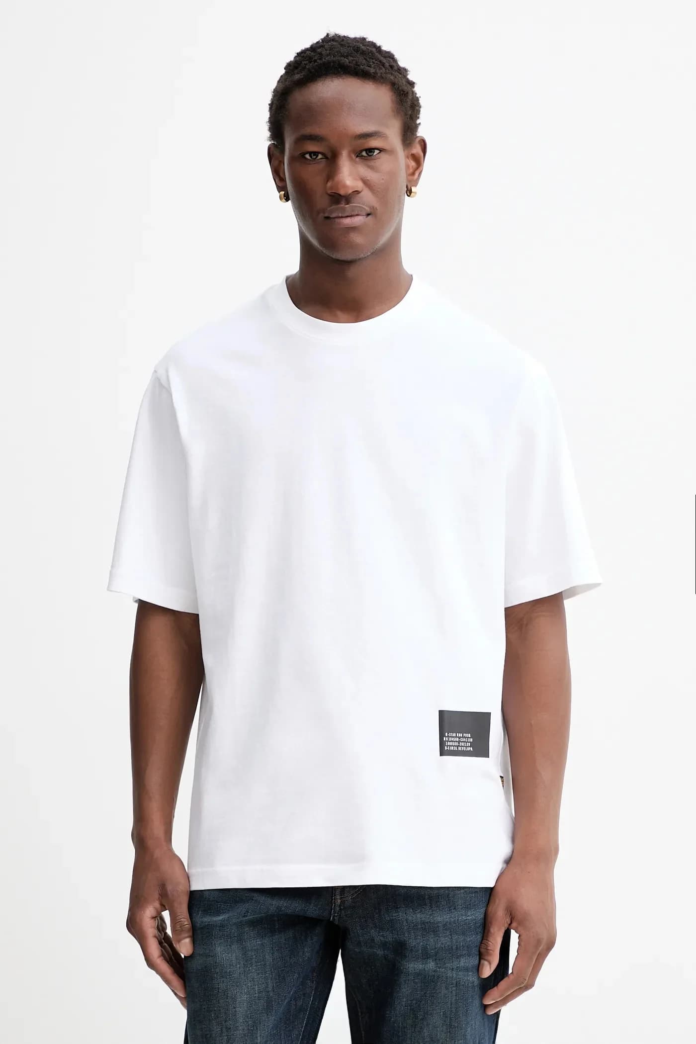 Хлопковая футболка свободного кроя с логотипом Badge