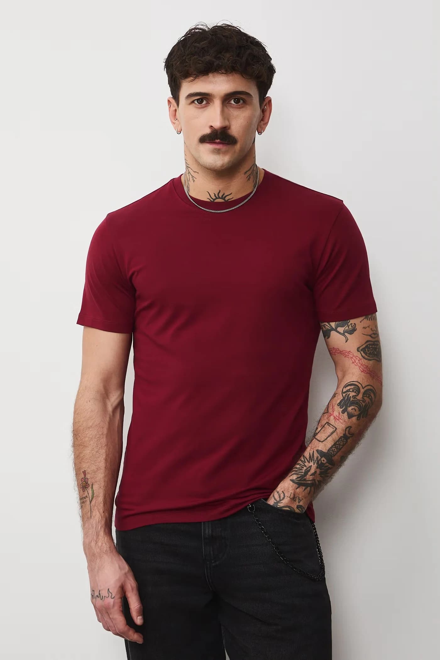 Мужская футболка из хлопка с эластаном - фото 2