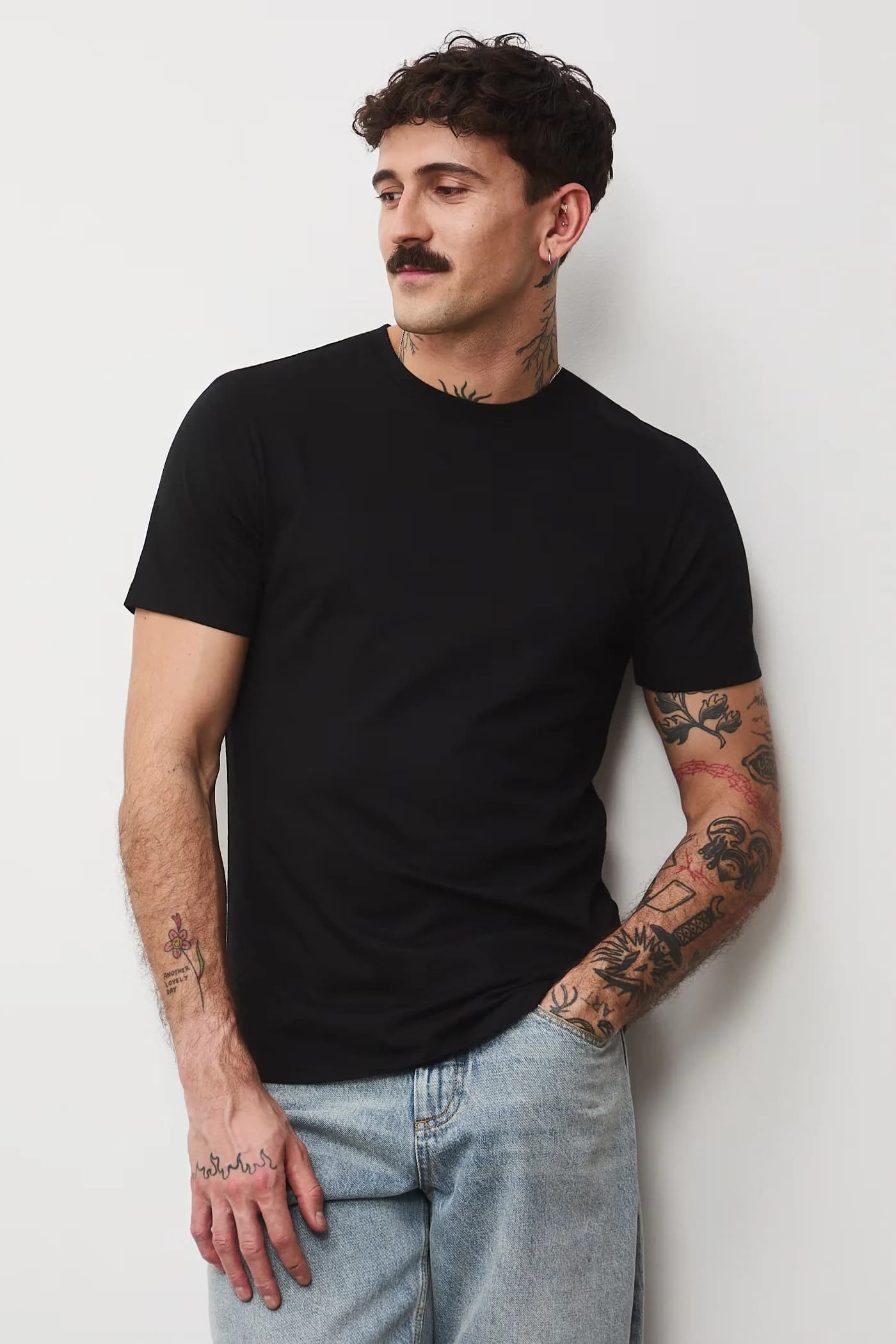 Мужская футболка из хлопка с эластаном - фото 2