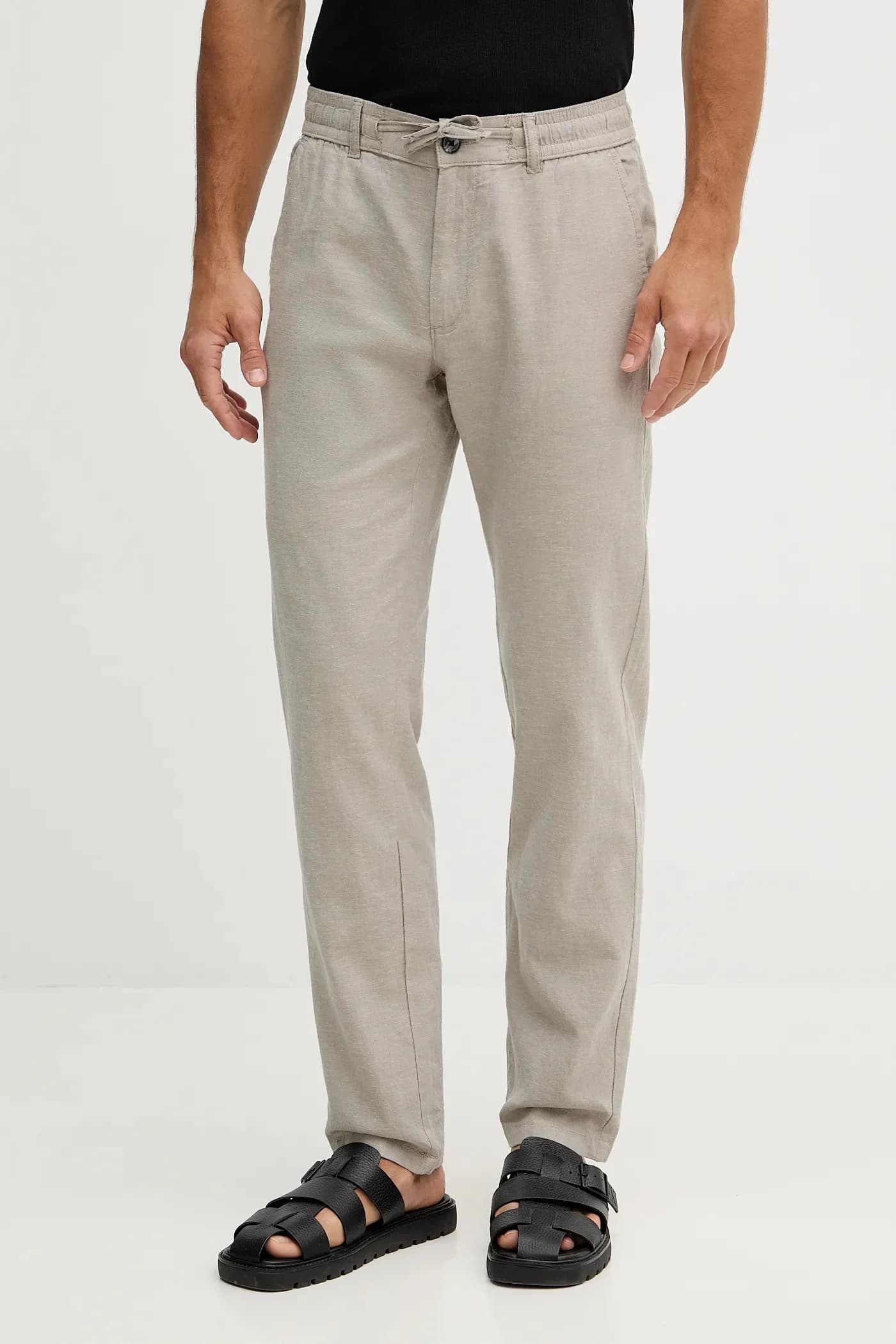 Брюки с льном