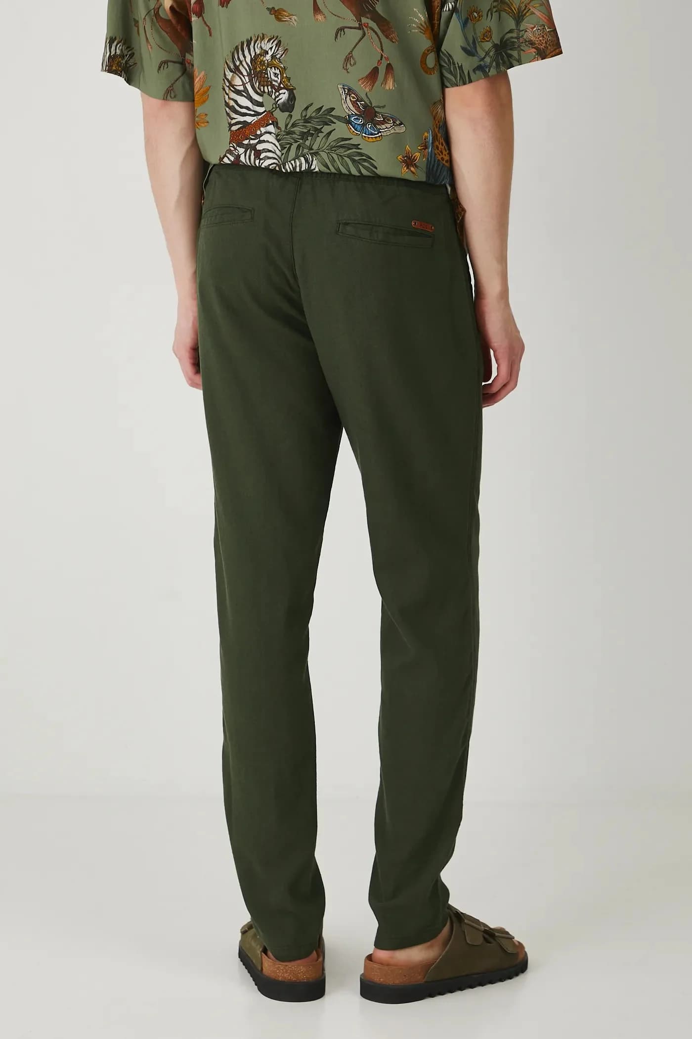 Брюки из смесового льна - фото 3