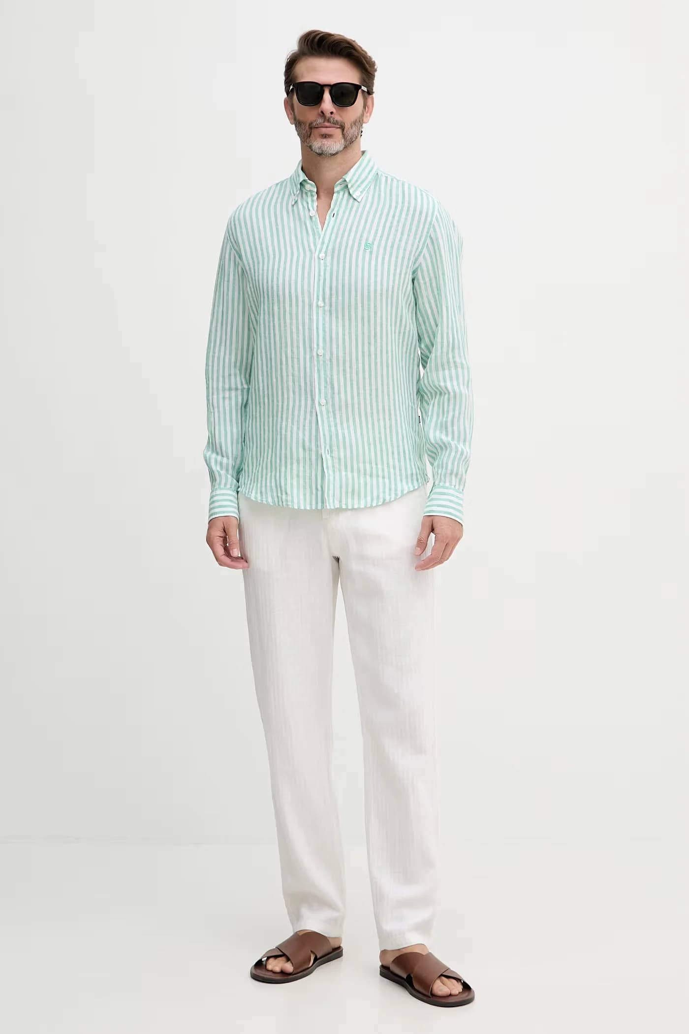 Мужские брюки с льном - фото 2