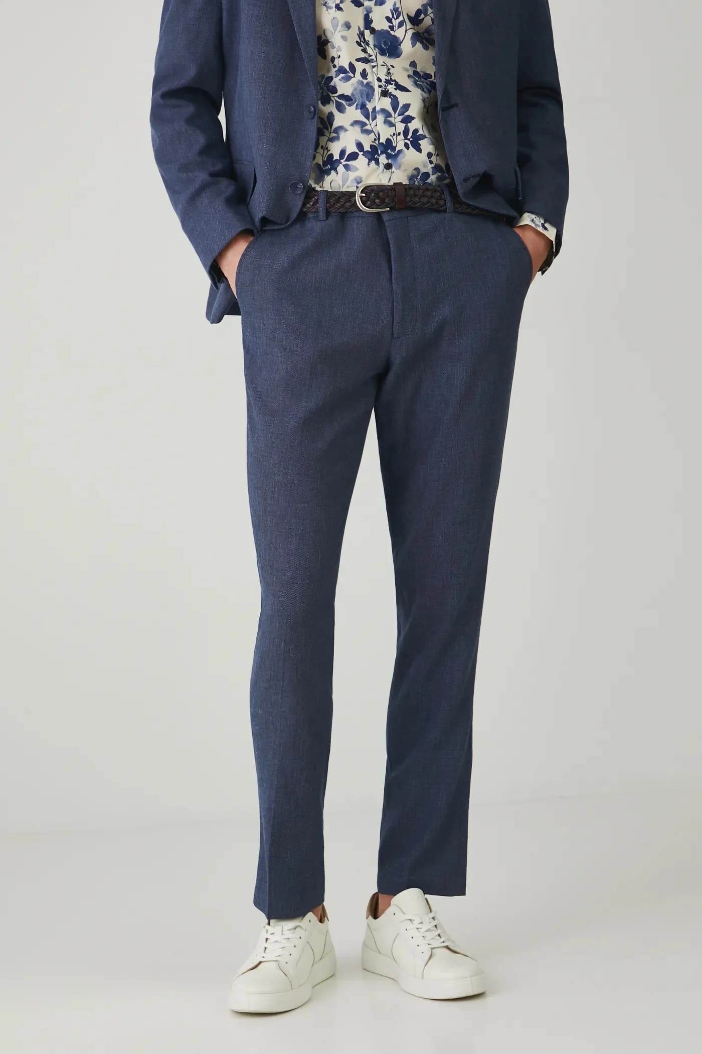 Брюки из смесового льна