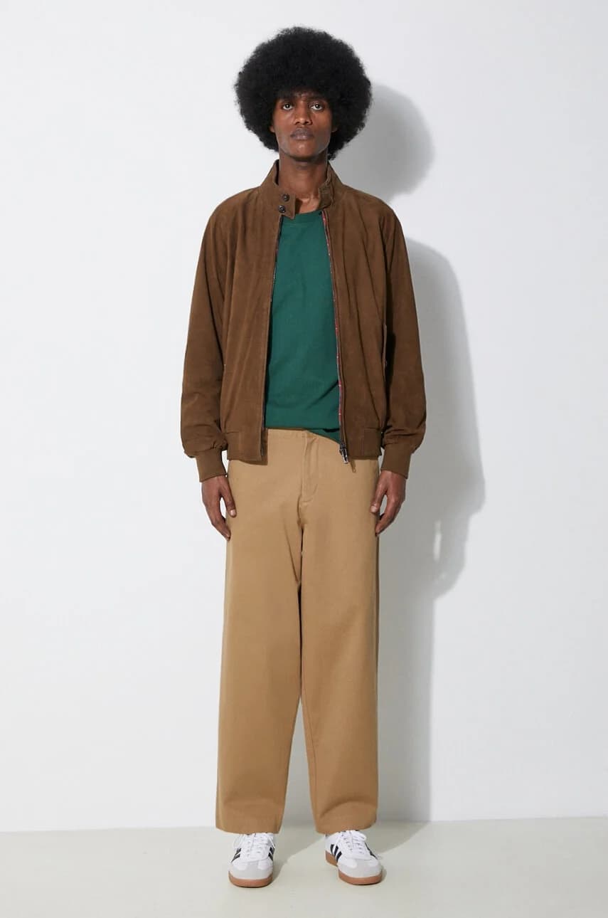 Хлопковые прямые брюки из твила - фото 2