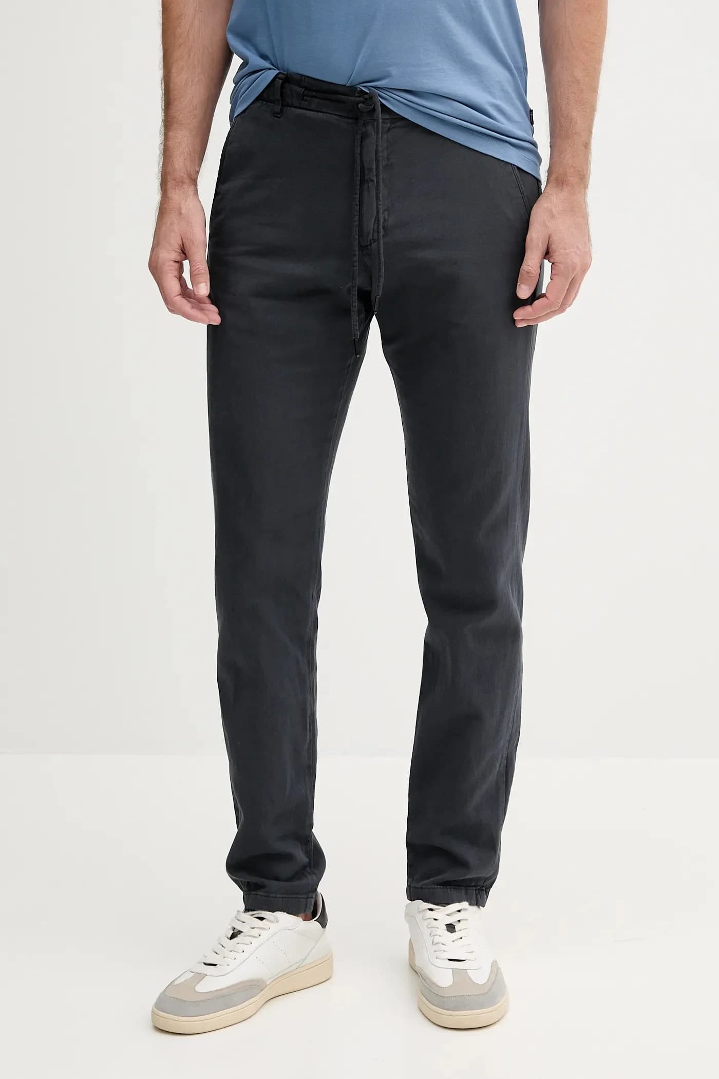 Брюки из смесового льна