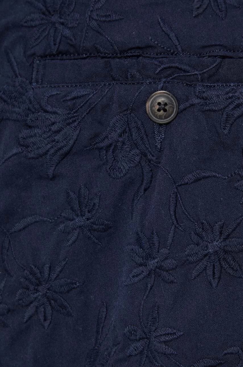 Хлопковые брюки с цветочной вышивкой - фото 5