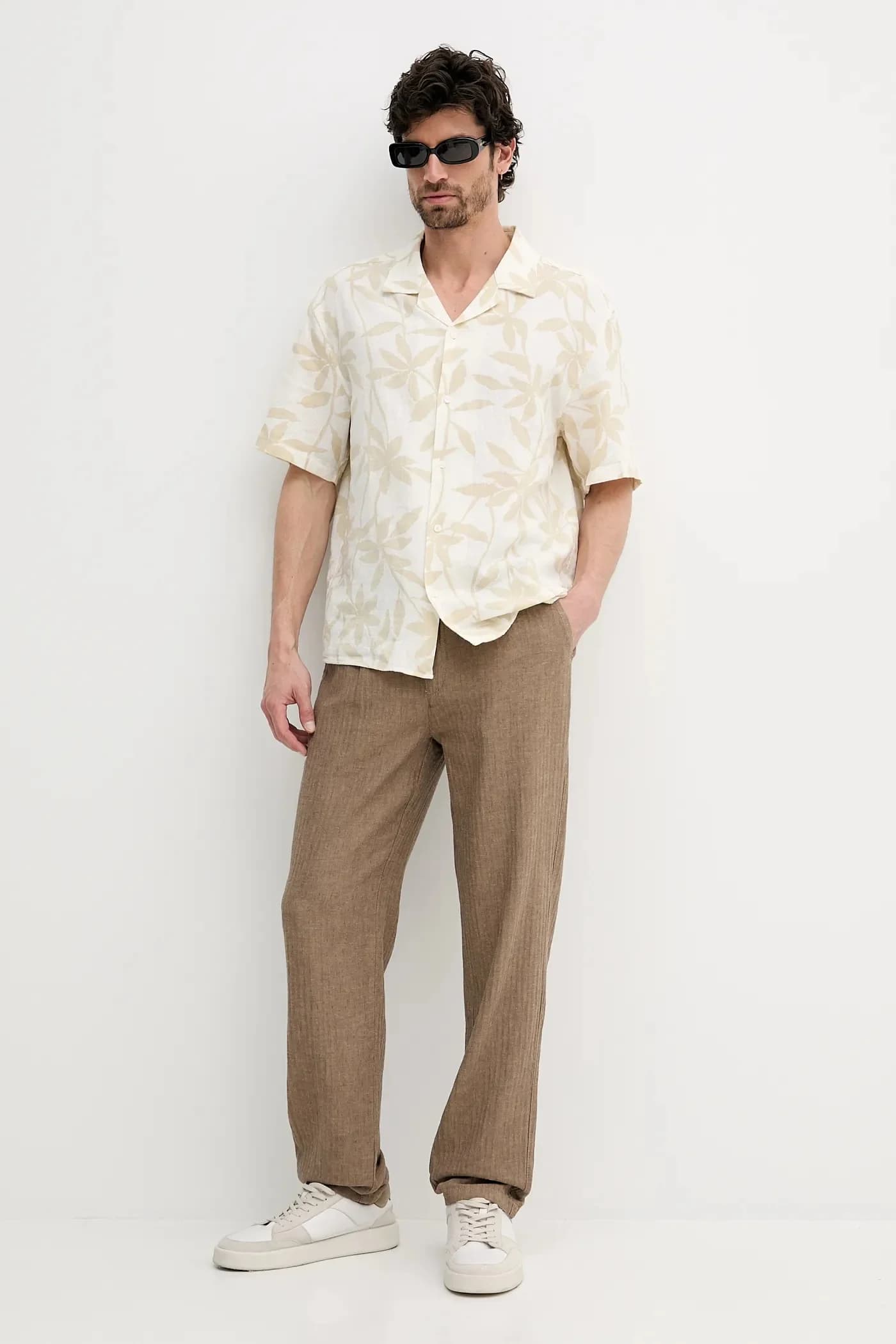 Брюки из смесового льна - фото 2