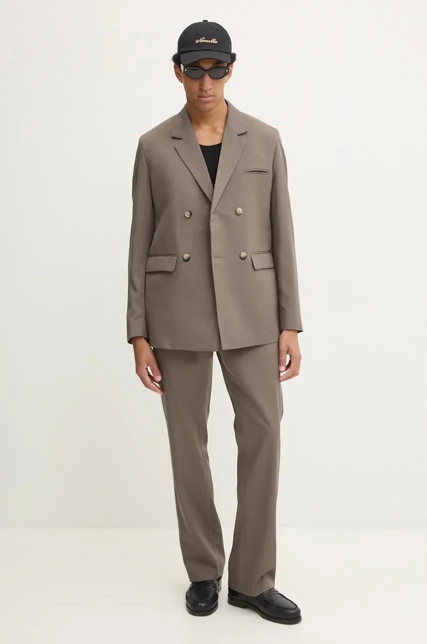 шерстяные брюки LOIC - фото 3