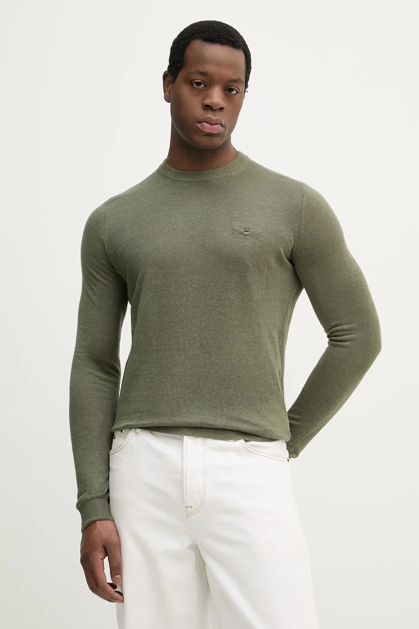 Льняной свитер