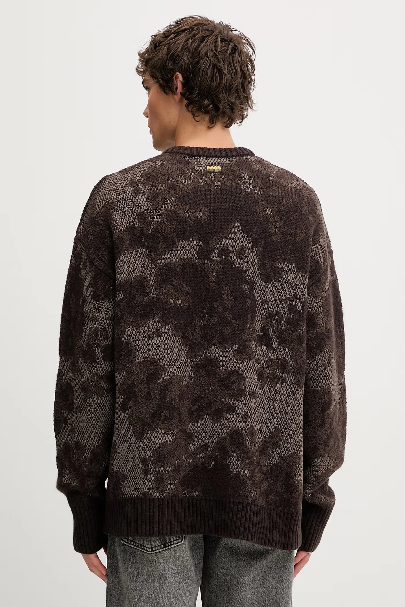 Свободный свитер из жаккардовой шерсти - фото 3