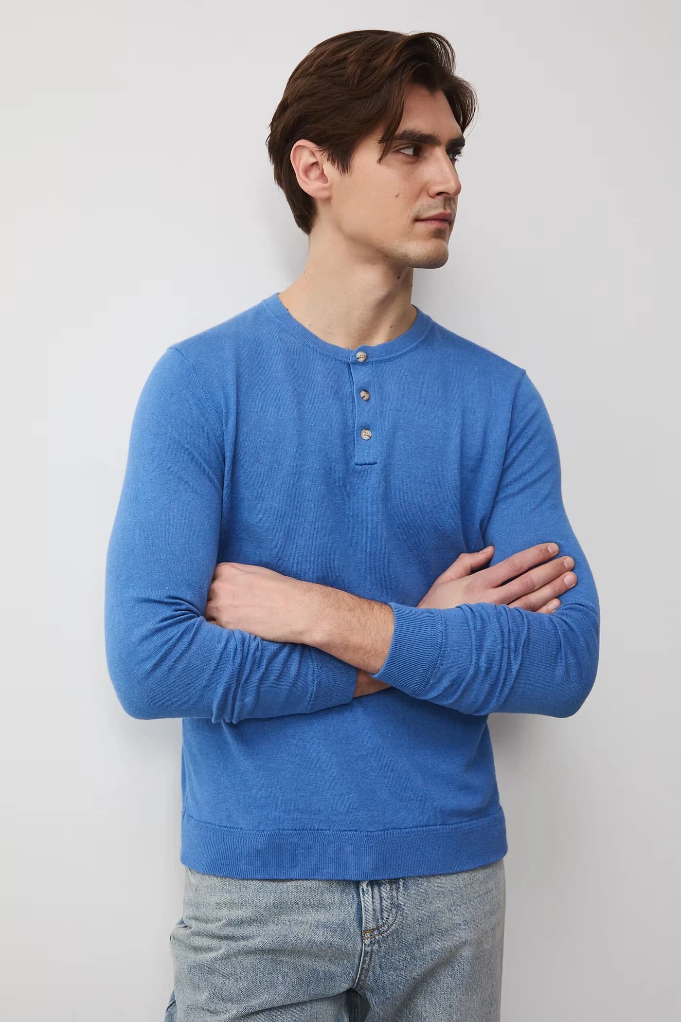 Мужской свитер с льном