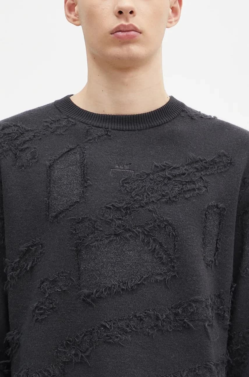 Вязаный шерстяной свитер с круглым вырезом Frontage - фото 4