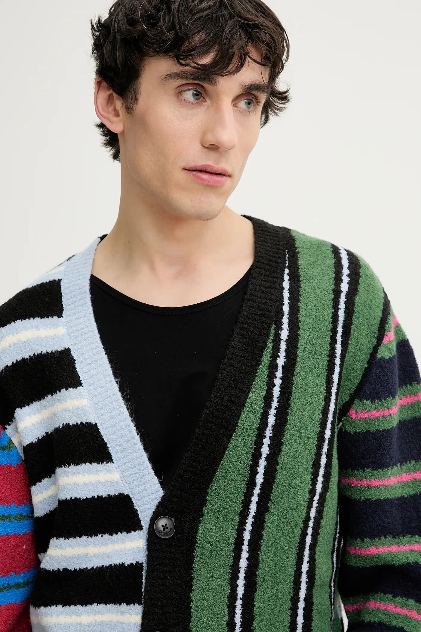 Кардиган из смесовой шерсти СРЕДНЯЯ ПОЛОСКА - фото 4