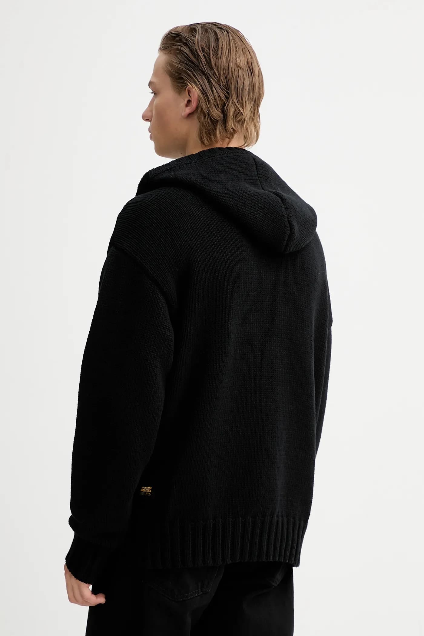 Плотный хлопковый кардиган на молнии с жестким диском - фото 3